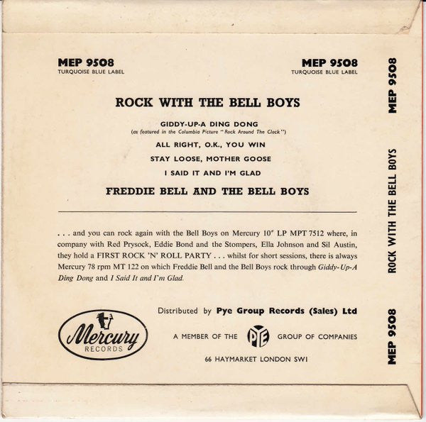 Freddie Bell And The Bell Boys* : Rock With The Bell Boys (7", EP)