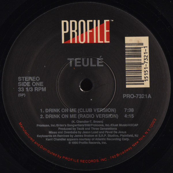 Teulé : Drink On Me (12")