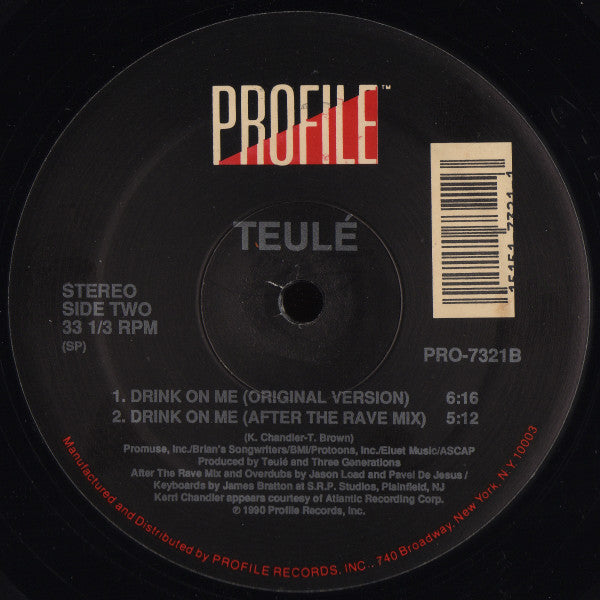 Teulé : Drink On Me (12")