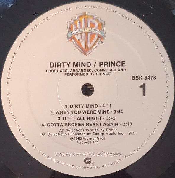 Prince : Dirty Mind (LP, Album, Eur)
