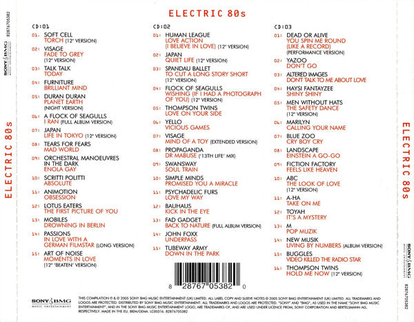 Various : Electric 80s (3xCD, Comp, Whi)