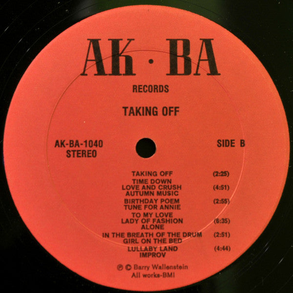 Barry Wallenstein : Taking Off (LP, Album)