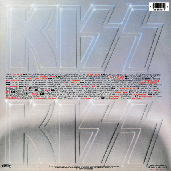 Kiss : Double Platinum (2xLP, Comp, RE, Non)