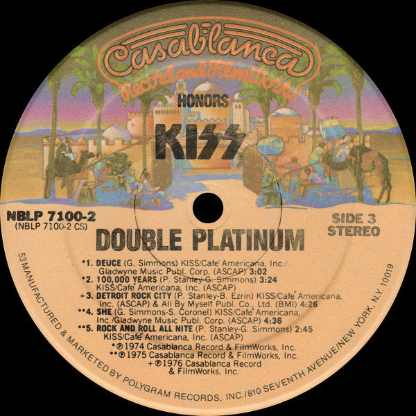 Kiss : Double Platinum (2xLP, Comp, RE, Non)