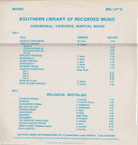 The Westway Studio Orchestra : Ceremonial, Fanfares, Martial Mood / Religious, Nostalgic (LP, Mono)