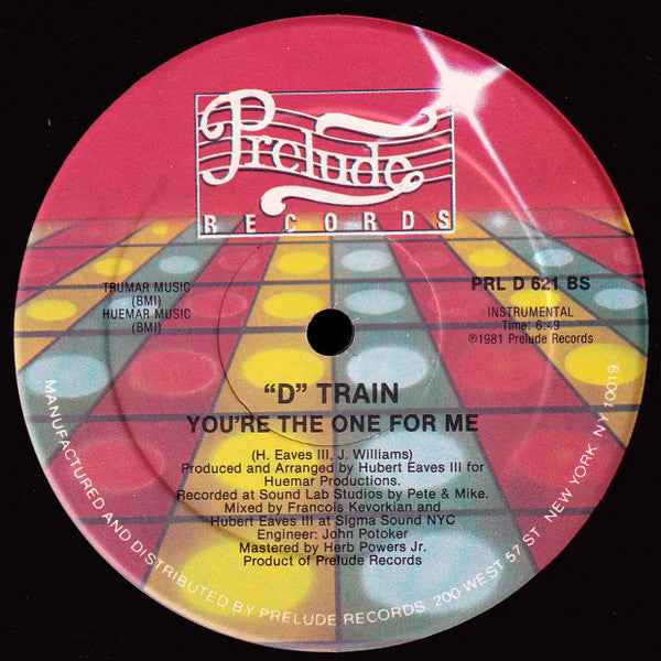 "D" Train* : You're The One For Me (12")