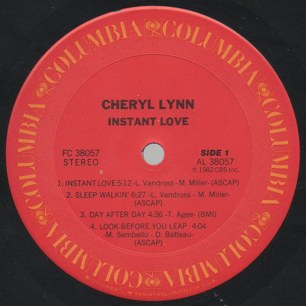 Cheryl Lynn : Instant Love (LP, Album)