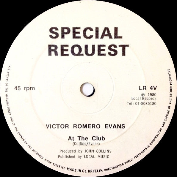 Victor Romero Evans / The Detonators (2) : At The Club / Lift Off (12")