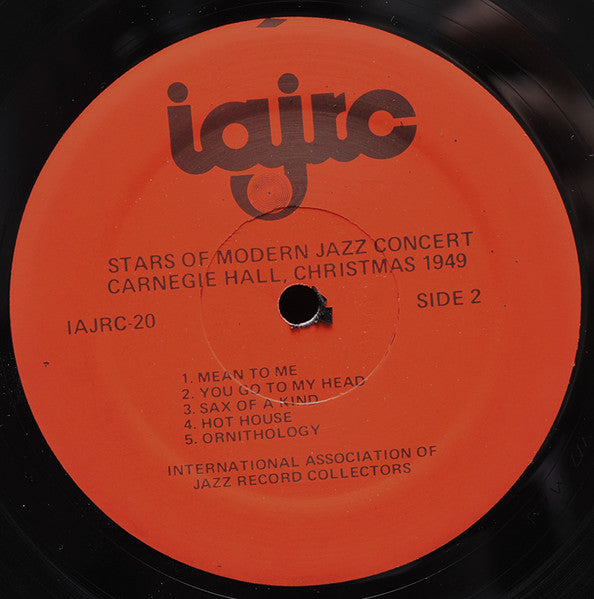 Various : Stars Of Modern Jazz Concert - Carnegie Hall Christmas 1949 (LP, Album, Mono)
