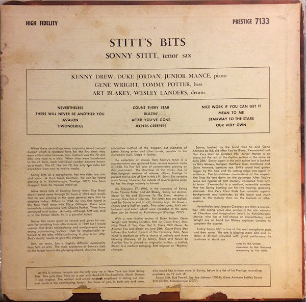 Sonny Stitt : Stitt's Bits (LP, Comp, RM)