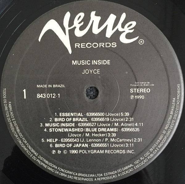 Joyce : Music Inside (LP, Album)