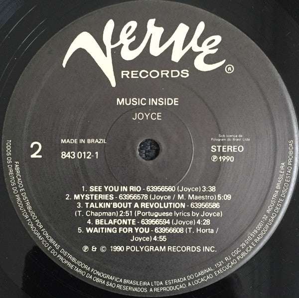 Joyce : Music Inside (LP, Album)