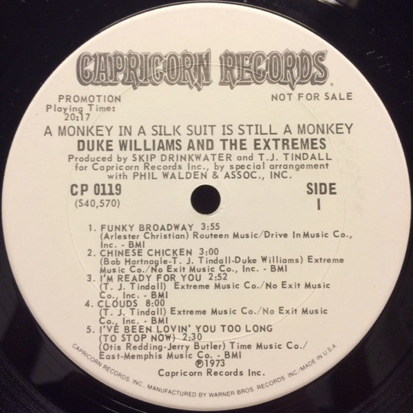 Duke Williams And The Extremes : A Monkey In A Silk Suit Is Still A Monkey (LP, Album, Promo)
