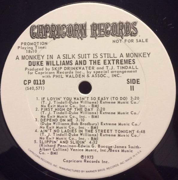 Duke Williams And The Extremes : A Monkey In A Silk Suit Is Still A Monkey (LP, Album, Promo)