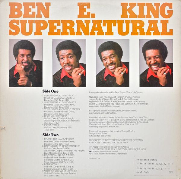 Ben E. King : Supernatural (LP, Album, Pre)