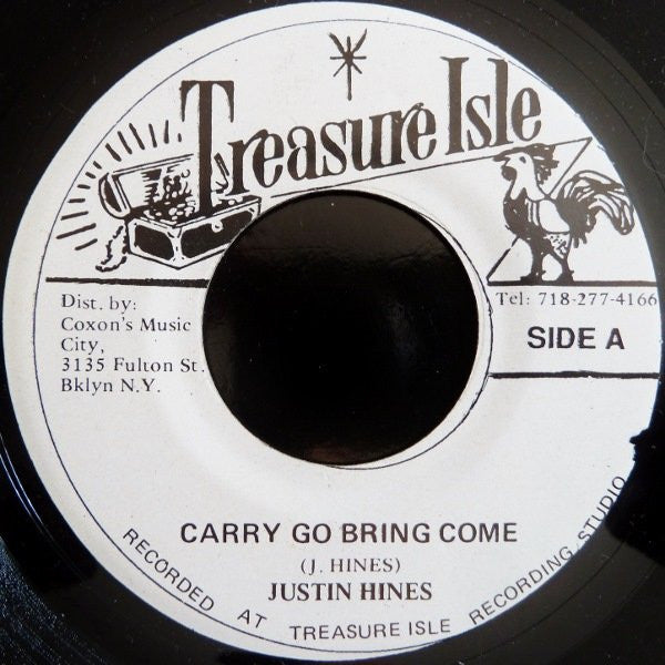 Justin Hinds : Carry Go Bring Come / Sinners Where You Going To Hide (7")