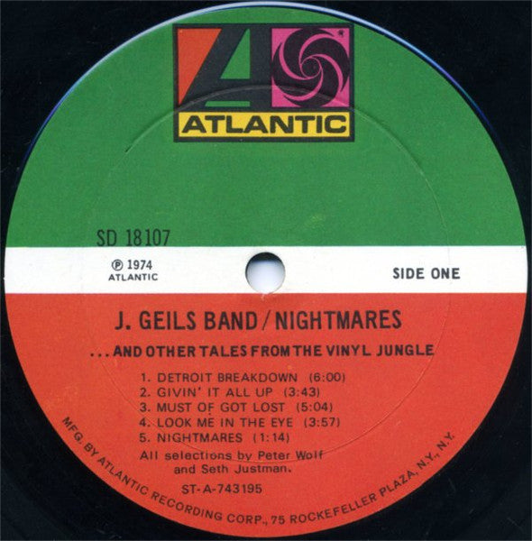 J. Geils Band* : Nightmares ...And Other Tales From The Vinyl Jungle (LP, Album, Pre)