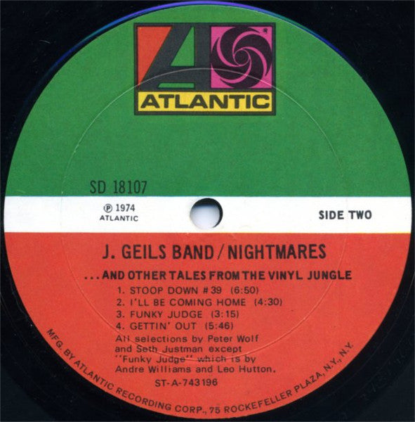 J. Geils Band* : Nightmares ...And Other Tales From The Vinyl Jungle (LP, Album, Pre)
