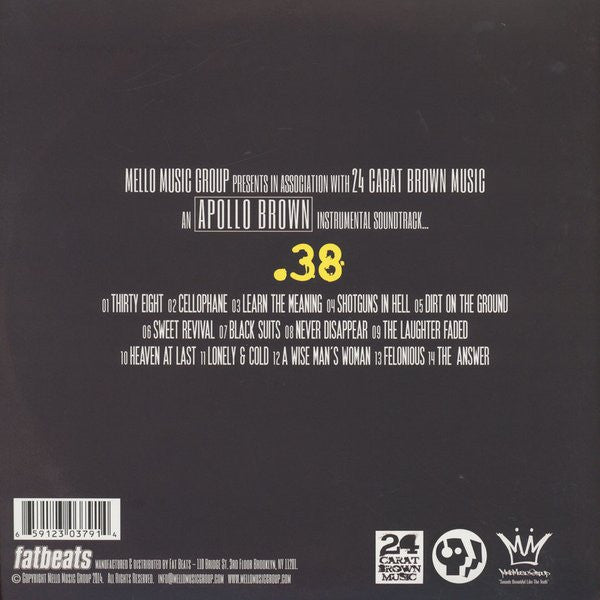 Apollo Brown : Thirty Eight (LP, Album + 7", Ltd)