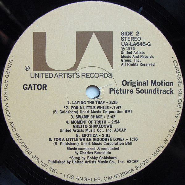 Charles Bernstein : Gator (Original Motion Picture Soundtrack) (LP, Album)