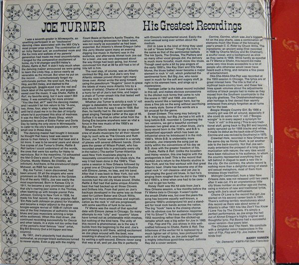 Joe Turner* : His Greatest Recordings (LP, Comp, Mono, Mon)