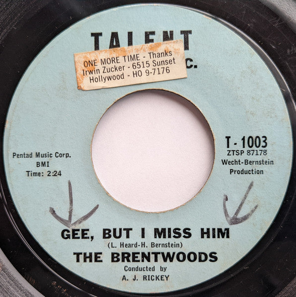 The Brentwoods (4) : Oh, Dear, What Can The Matter Be (7", gen)