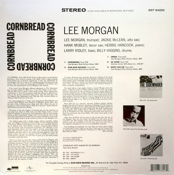 Lee Morgan : Cornbread (LP, Album, RE, RM, 180)