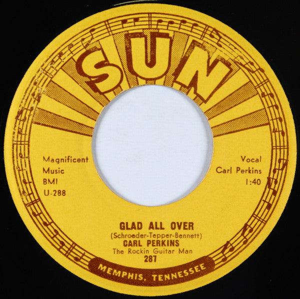 Carl Perkins : Glad All Over (7", Mono, Styrene)