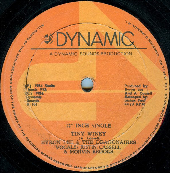 Byron Lee And The Dragonaires : Tiny Winey (12")