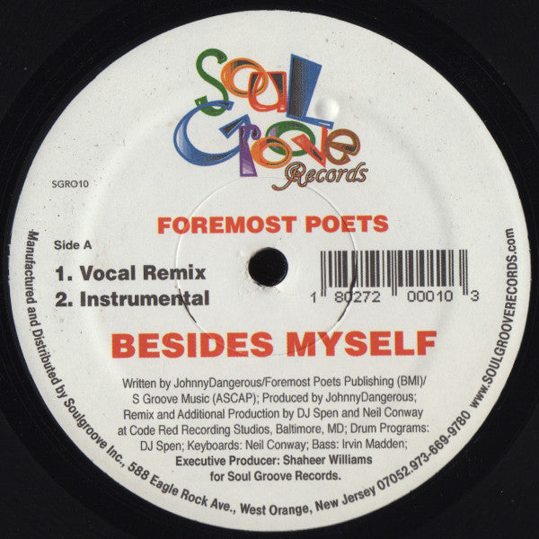 Foremost Poets : Besides Myself (12")