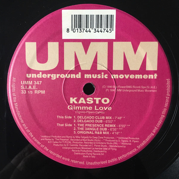 Kasto : Gimme Love (12")