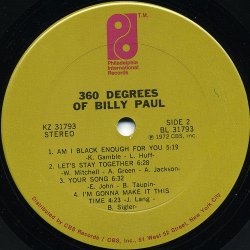 Billy Paul : 360 Degrees Of Billy Paul (LP, Album)