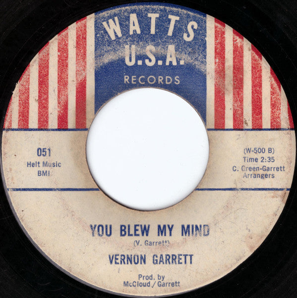 Vernon Garrett, The Soul Messengers (5) : We People In The Ghetto / You Blew My Mind (7")