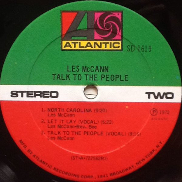Les McCann : Talk To The People (LP, Album, RI )