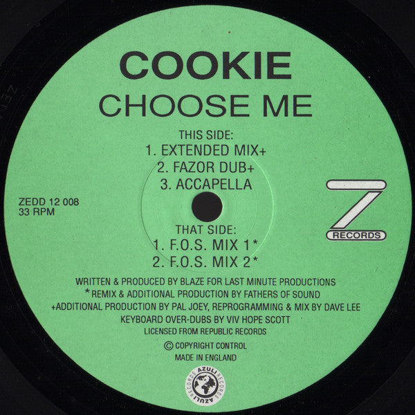 Cookie : Choose Me (12")