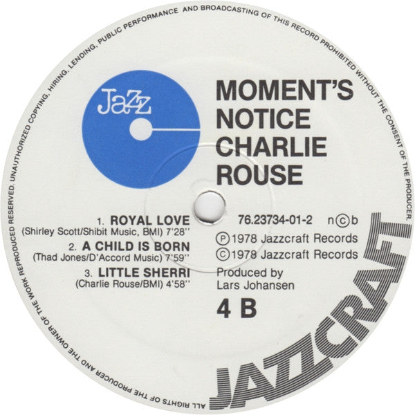 Charlie Rouse : Moment's Notice (LP)