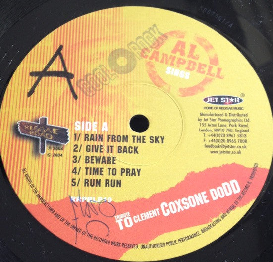 Al Campbell : Al Campbell Sings : Tribute To Clement Coxsone Dodd (LP)