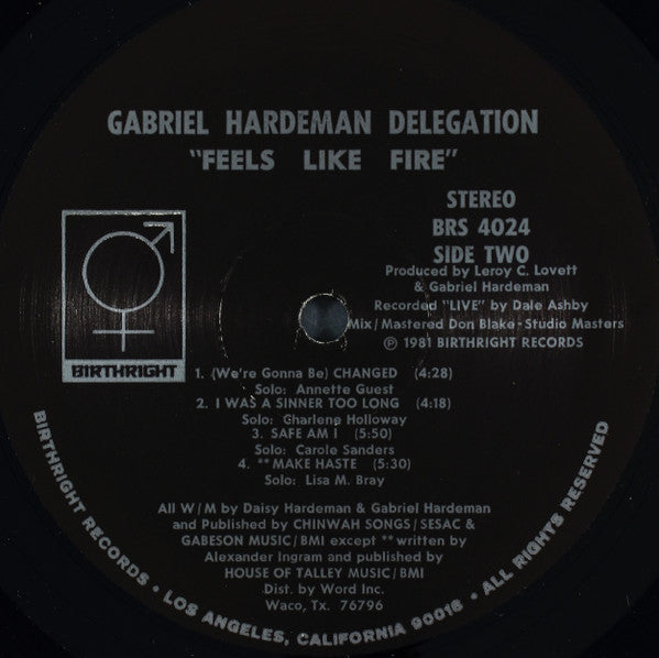 The Gabriel Hardeman Delegation* : Feels Like Fire (LP)