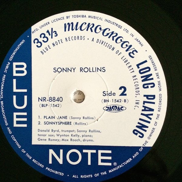 Sonny Rollins : Sonny Rollins (LP, Album, Mono)