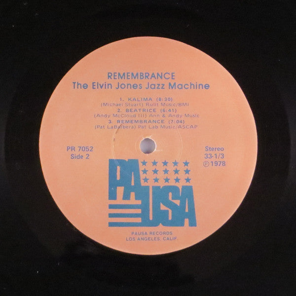 The Elvin Jones Jazz Machine : Remembrance (LP, Album)