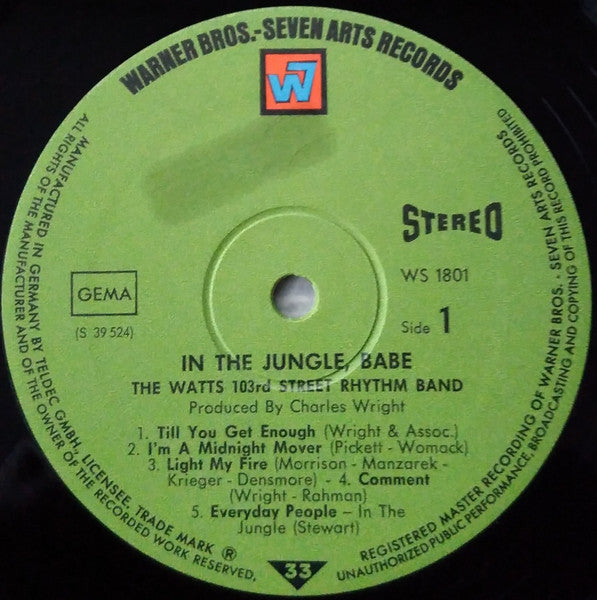 The Watts 103rd Street Rhythm Band* : In The Jungle, Babe (LP, Album)