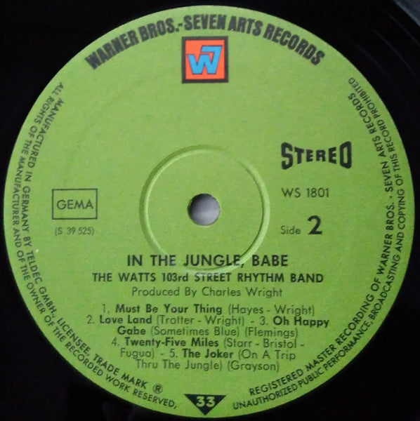 The Watts 103rd Street Rhythm Band* : In The Jungle, Babe (LP, Album)