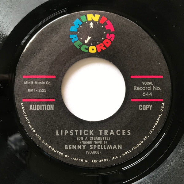 Benny Spellman : Lipstick Traces (On A Cigarette) / Fortune Teller (7", Single, Promo, Styrene)