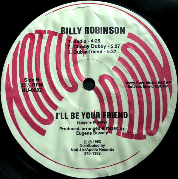 Billy Robinson* : I-Aye-Bye-You / I'll Be Your Friend (12")