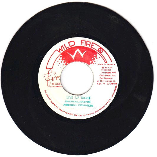 Eddikell Prophets : Live Up Right (7")