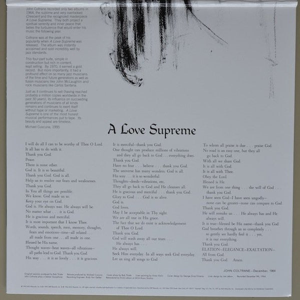John Coltrane : A Love Supreme (LP, Album, Ltd, RE, RM, Gat)