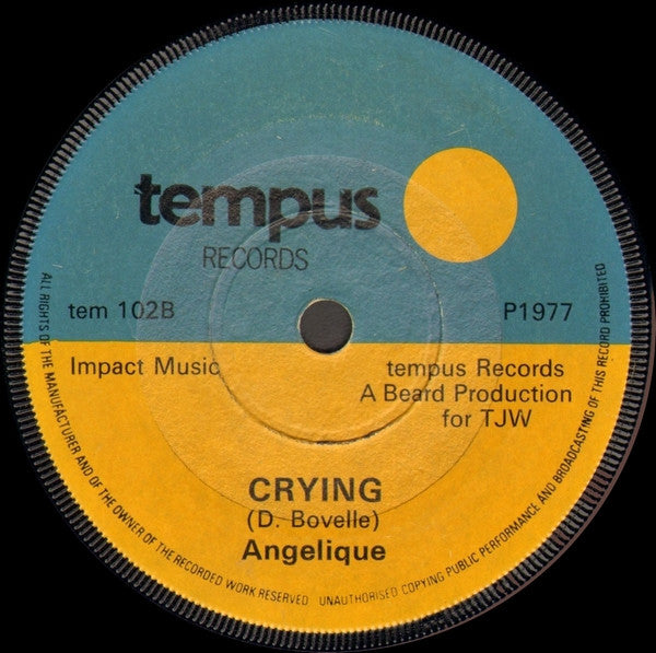 Angelique (5) : Cry (7")