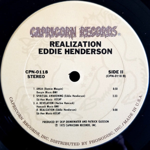 Eddie Henderson : Realization (LP, Album, RP)