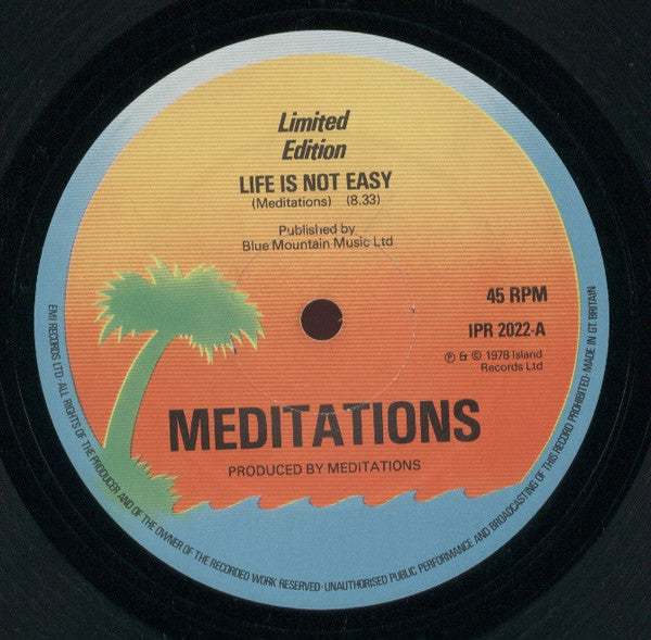 The Meditations : Life Is Not Easy / Much Smarter (12", Ltd)