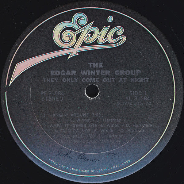 The Edgar Winter Group : They Only Come Out At Night (LP, Album, RE, Gat)